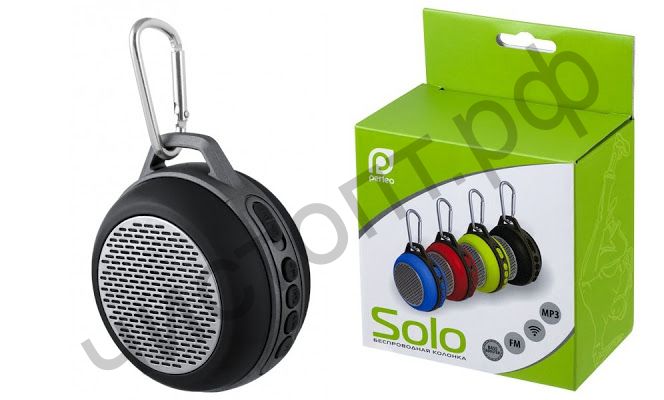 Колонка универс.с радио Perfeo "SOLO" Bluetooth FM, MP3 microSD, AUX, мощность 5Вт, 600mAh, черная PF_5204