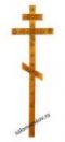 Крест на могилу деревянный сосна Прямой с декором 210см светлый