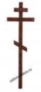 Крест на могилу деревянный сосна Прямой с декором 210см темный