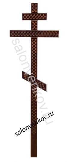Крест на могилу деревянный сосна Прямой с накладкой 210см