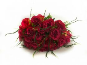 Искусственный свадебный букет 18 голов открытых роз