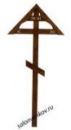 Крест на могилу деревянный сосна Домик 220см темный