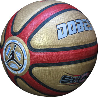Мяч баскетбольный №7 DOBEST PK-810RG красный/золотой