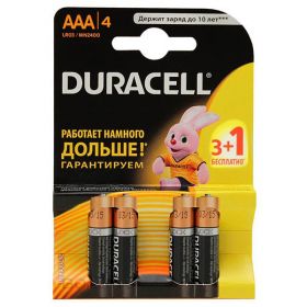 Алкалиновая батарейка AAA/LR03 "Duracell" 1.5v 4 шт.