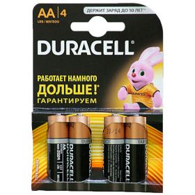 Алкалиновая батарейка AA/LR6 "Duracell" 1.5v 4 шт.
