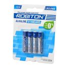 Алкалиновая батарейка AAA/LR03 "Robiton" 1.5v 4 шт.