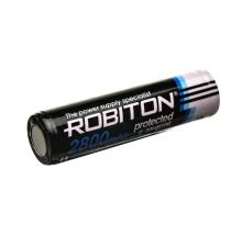 Литиевый аккумулятор 18650 "Robiton" 2800 mAh 3.7v с защитой