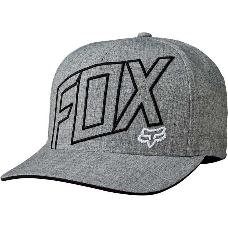 Fox - Three 60 Flexfit Heather Grey бейсболка, серая