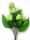 Искусственный букет роз бутонов 9 голов 60 см. с большими листьями