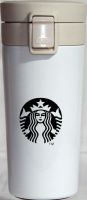 Термостакан Старбакс Starbucks с поилкой 380 мл белый