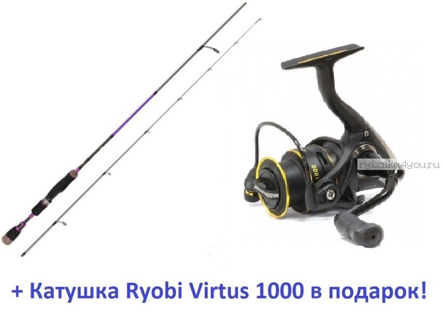Спиннинг Aiko Margarita II 205 L 205 см 1-10 гр + катушка Ryobi Virtus 1000  в подарок!