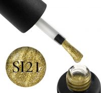 Гель-лак Naomi Self Illuminated SI 21 (желто-золотой с блестками и слюдой), 6 мл