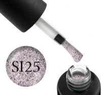 Гель-лак Naomi Self Illuminated SI 25 (лиловое серебро с блестками и слюдой), 6 мл