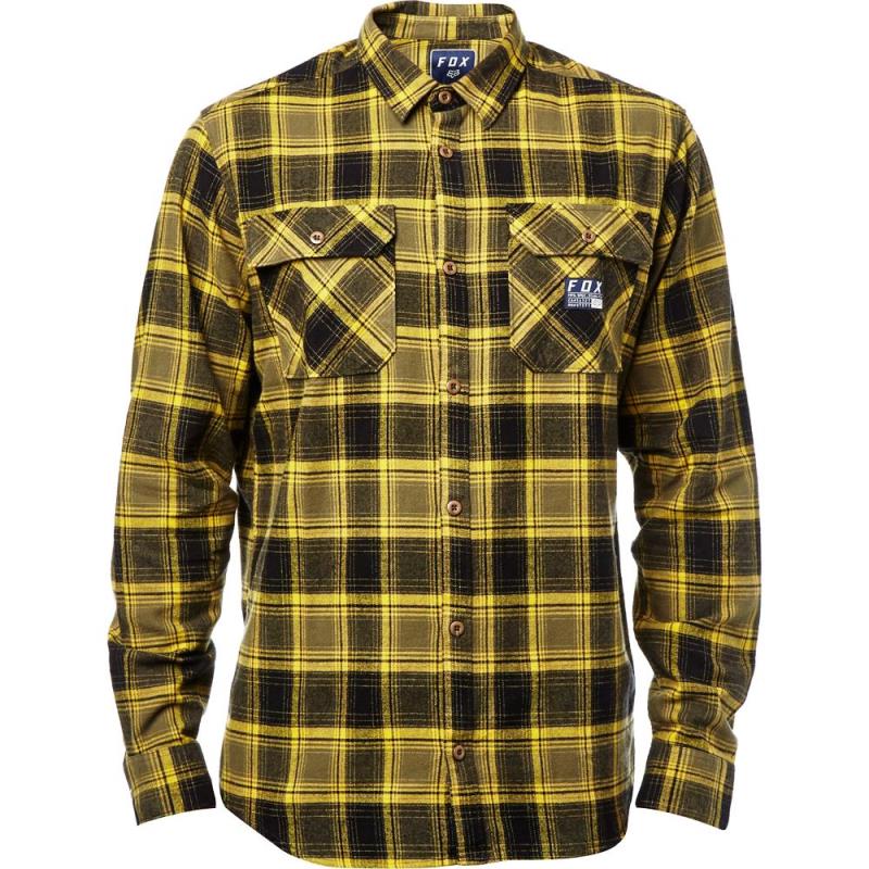 Fox - Traildust Flannel Dark Fatigue рубашка, темно-желтая