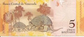 Банкнота 5 боливаров Венесуэла  2007 UNC
