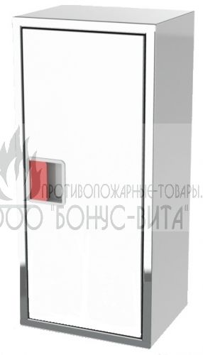 ШП-О-102 (ШПО-102НЗ) шкаф для одного огнетушителя из нержавеющей стали, с евро-ручкой