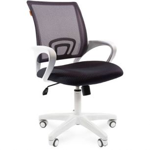 Кресло CHAIRMAN 696 WHITE/GREY для оператора, белый пластик, цвет серый