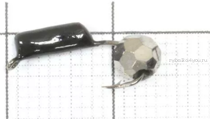 Мормышка вольфрамовая True Weight"Гвоздешарик" гвоздик d2,0 Многогранное серебро