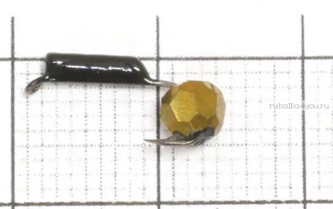 Мормышка вольфрамовая True Weight"Гвоздешарик" гвоздик d2,0 Многогранное золото