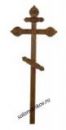 Крест на могилу деревянный сосна "Резной фигурный с орнаментом"  220см состаренный