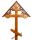 Крест на могилу деревянный сосна "Резной с крышкой"  220см светлый