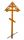 Крест на могилу деревянный сосна "Фигурный с распятием с крышкой"  220см светлый