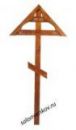 Крест на могилу деревянный из дуба "Домик"  210см