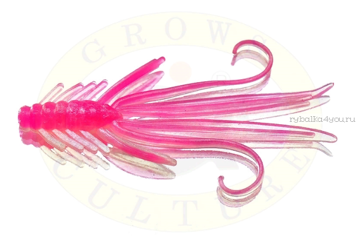 Мягкая приманка Grows Culture  Nymph Trout Red Bass 50 мм (съедобные) цвет Pink/Silver