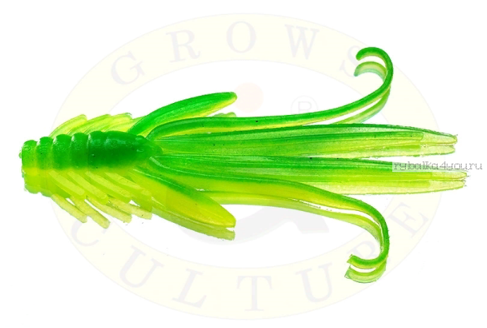 Мягкая приманка Grows Culture  Nymph Trout Red Bass 50 мм (съедобные) цвет Fluo/Green