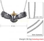 Титановая мужская подвеска "Летящий орел" с цепочкой (арт. 900609)