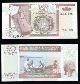 Бурунди 50 франков 2001