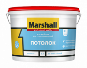 Краска для Потолков Marshall Потолок 2.5л Глубокоматовая / Маршалл