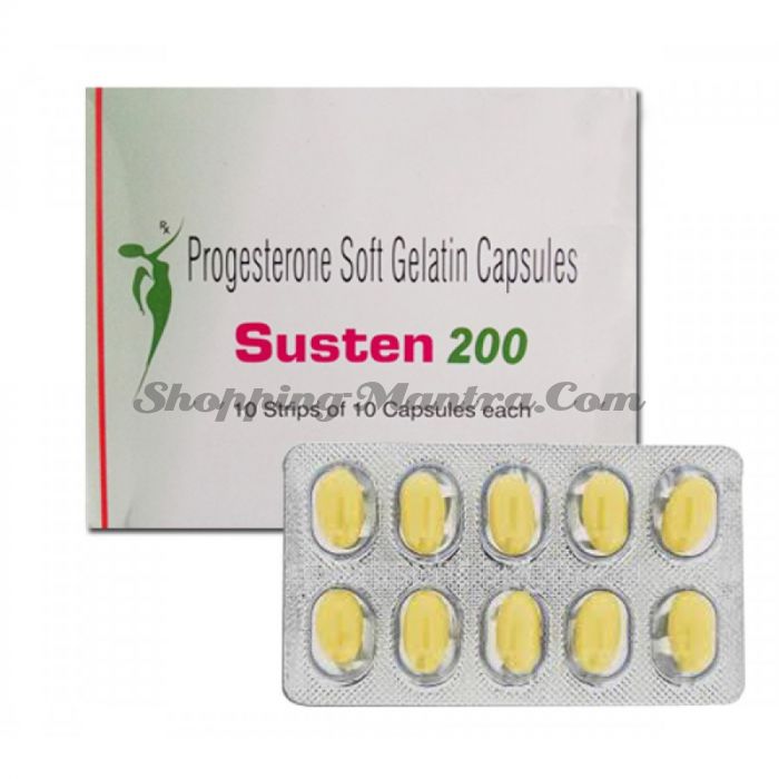 Састен капсулы (Прогестерон 200мг) Сан Фарма для заместительной гормонотерапии | Sun Pharma Susten capsules Progesterone (200mg)