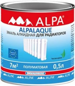 Эмаль для Радиаторов Alpa Alpalaque 2.5л Белая, Полуматовая, Алкидная / Альпа Альпалак