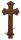 Крест на могилу деревянный эксклюзивный из сосны "Резной №1"  200см орех