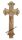 Крест на могилу деревянный эксклюзивный из сосны "Резной №1"  200см бронза