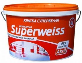 Краска для Стен и Потолков Гермес ВД-АК-203 Superweiss 14кг Супербелая