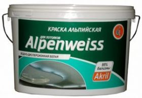 Краска Интерьерная Гермес ВД-АК-201 Alpenweiss 14кг на Основе Мела, Водно-Дисперсионная