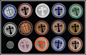 Орден тамплиеров 14 монет. Коллекция сувенирных монет