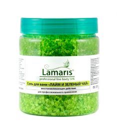 Соль для ванн "Лайм и зеленый чай", 660 гр. Lamaris (омолаживающее действие)