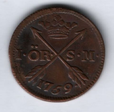 1 эре 1759 г. Швеция XF