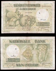 Бельгия 50 франков 1938