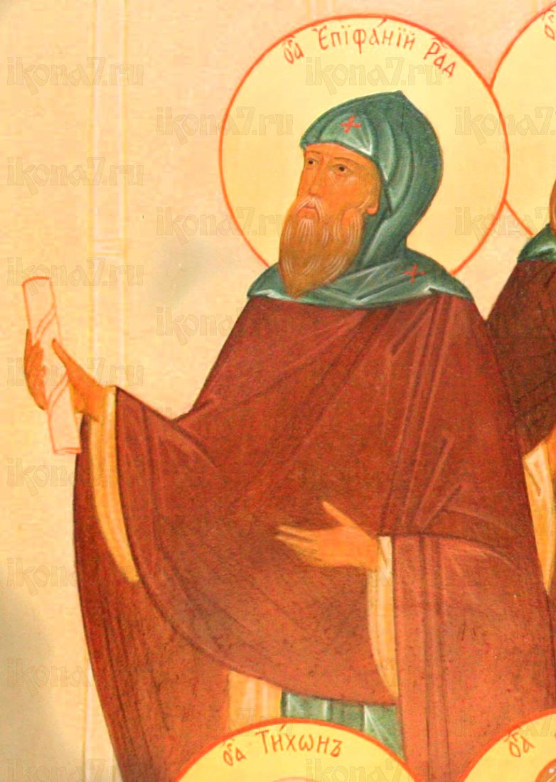 Епифаний Радонежский (рукописная икона)