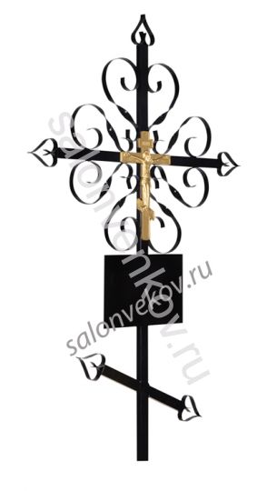 Крест на могилу металл №2 "Завитушка"