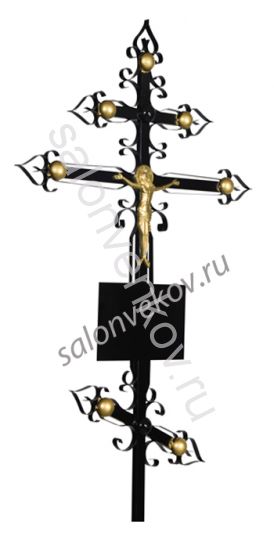 Крест на могилу металл №5 "Купола"