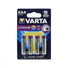 Литиевая батарейка AAA Lithium "Varta" 1.5v 4 шт