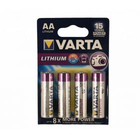 Литиевая батарейка AA Lithium "Varta" 1.5v 4 шт