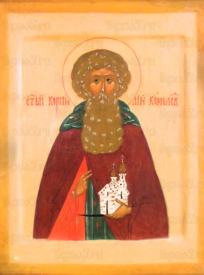 Корнилий Комельский (рукописная икона)