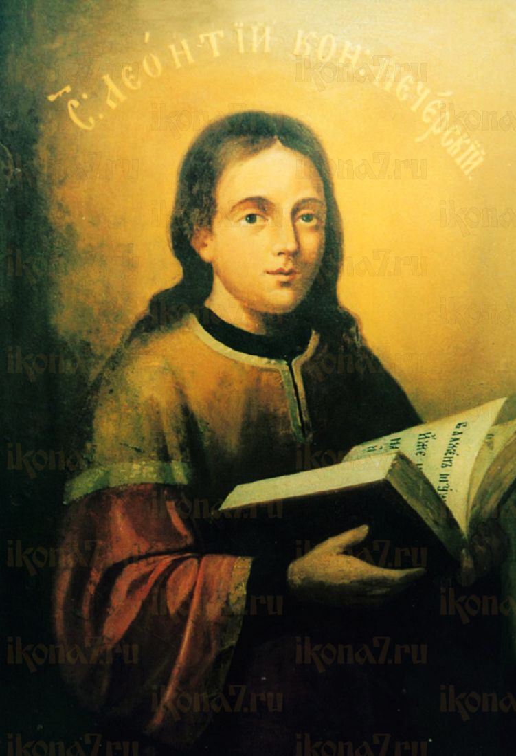 Леонтий Печерский (рукописная икона)