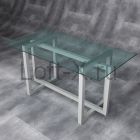Обеденный стол "Tempcof" серебристо-серый